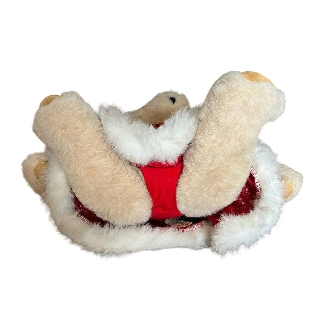 Vermont Teddy Bear Christmas Xmas Holiday Bear Mrs. Claus Red White